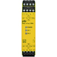 PNOZelog 22.5 mm Depth Emergency Stop, Gates, and Light Grids Monitoring Safety Relay (774138)