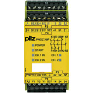 PNOZ X 45.0 mm Depth Emergency Stop, Gates, and Light Grids Monitoring Safety Relay (777768)