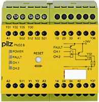 PNOZ X 90.0 mm Depth Emergency Stop, Gates, and Light Grids Monitoring Safety Relay (774760)