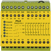 PNOZ X 90.0 mm Depth Emergency Stop, Gates, and Light Grids Monitoring Safety Relay (774749)